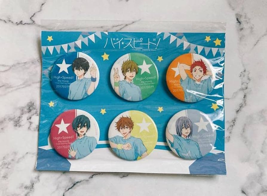 Free! ミニ缶バッチ遙真琴岩鳶